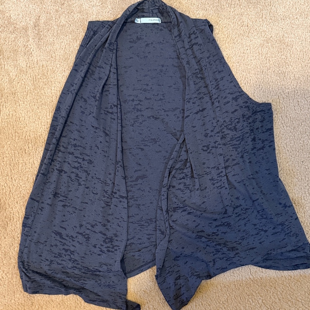 Maurices Navy Textured Sleeveless Vest